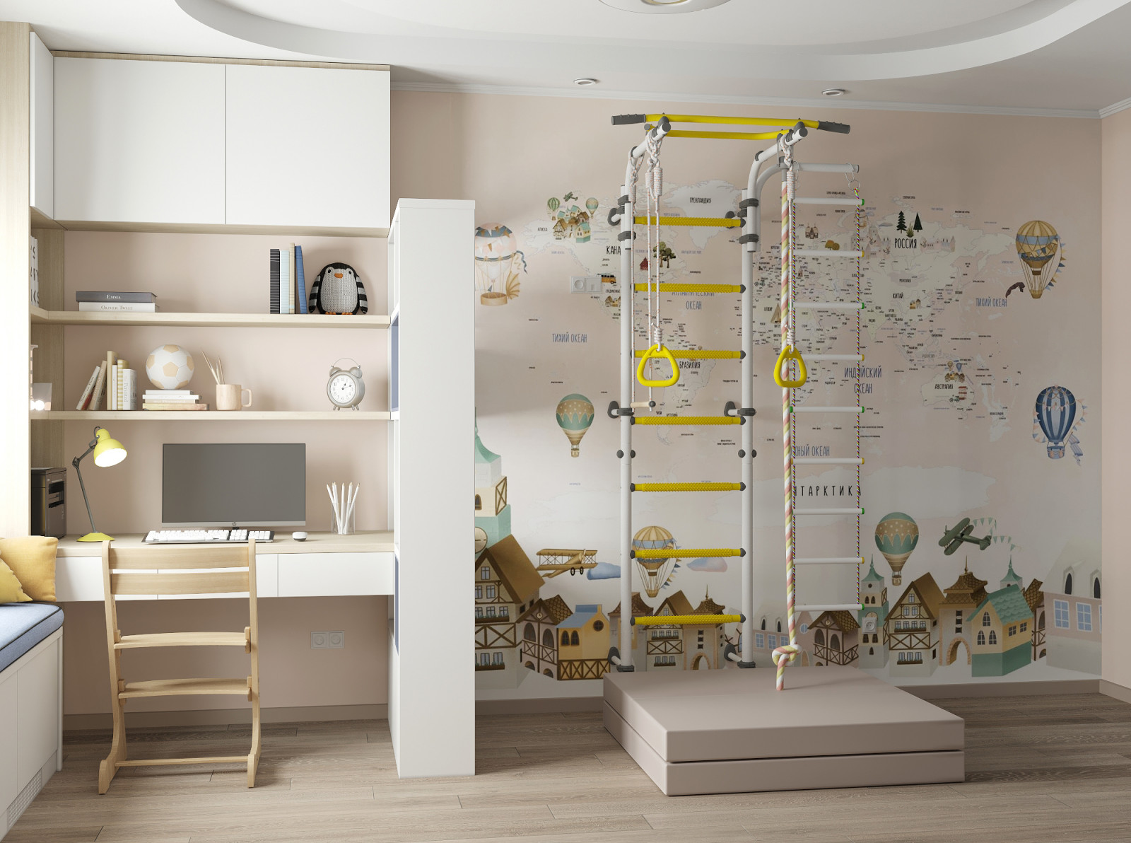 Обложка проекта: Проект Детской комнаты для брата и сестры, Спб, 2020г