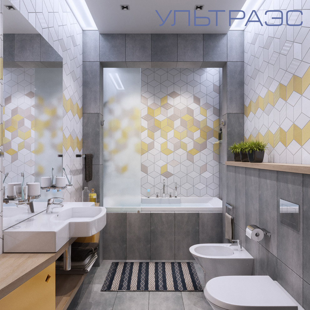 Спокойная общая ванная для детей