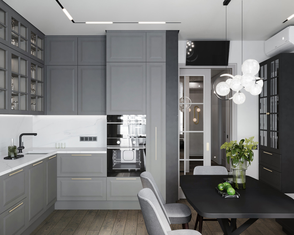 Дизайн интерьера квартиры с открытой террасой в жилом комплексе "Тармо"