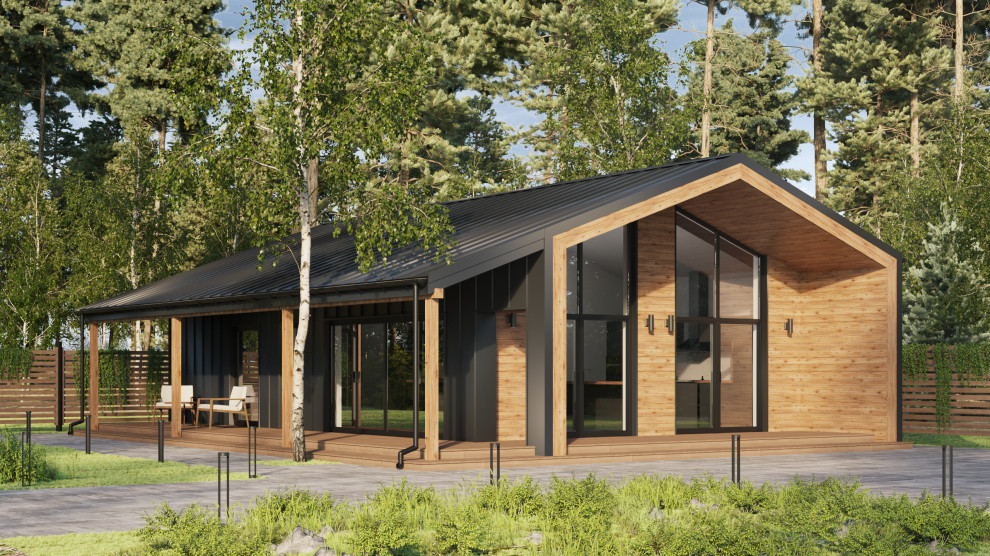 Обложка проекта: Проект гостевого дома с баней|108 м2|Московская обл.