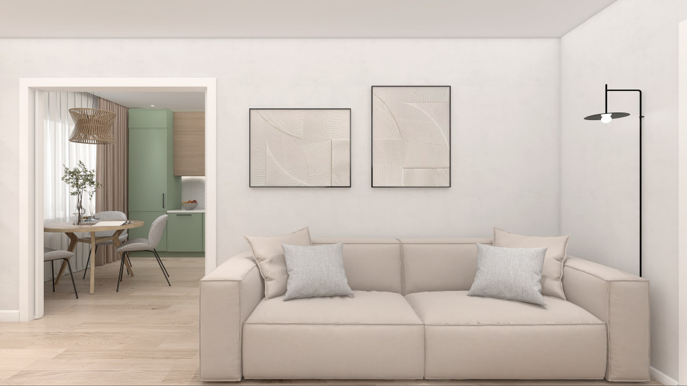 Трёхкомнатная квартира для любителей природы и минимализма