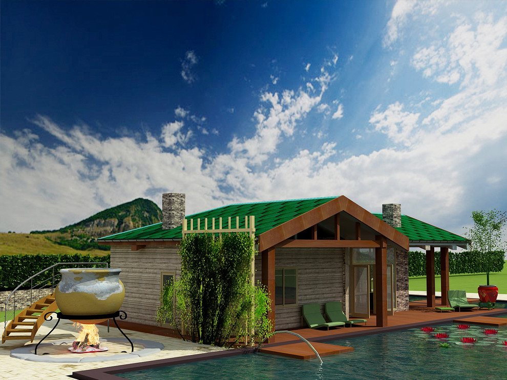 баня для базы отдыха рядомс озером