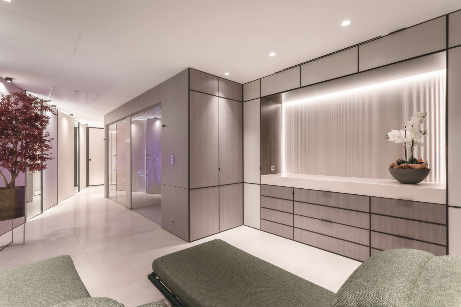 Fusion modern. Interior design of a villa in Monte-Carlo