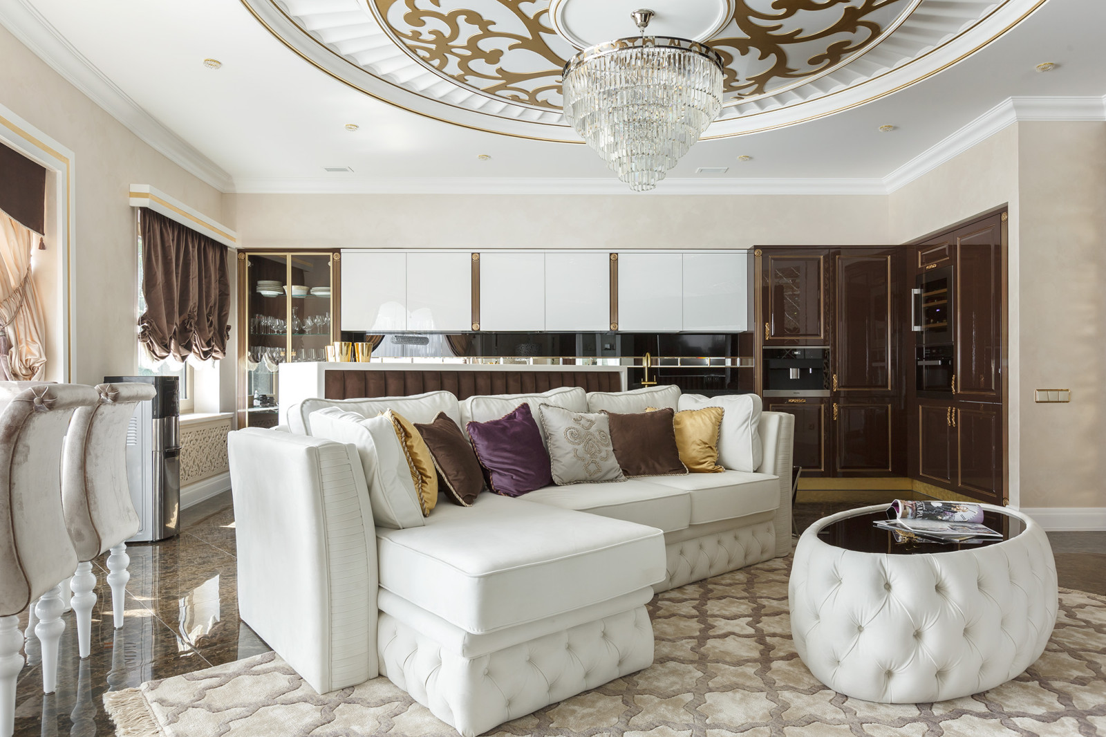 Мебель и мягкие стеновые панели для проекта дизайнера Натальи Резцовой