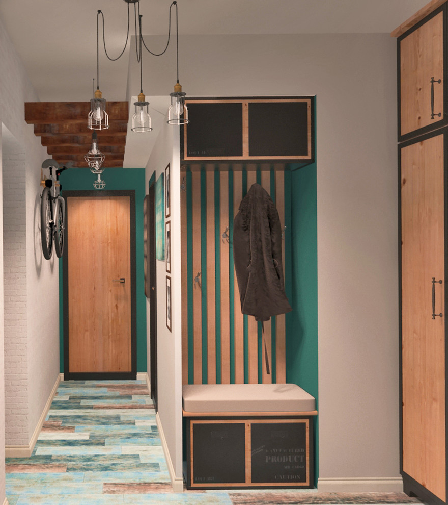 Балкон и входная зона в стиле лофт