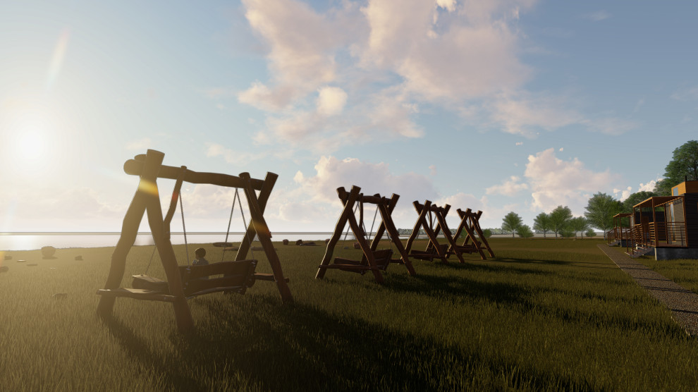 База отдыха из морских контейнеров на мысе Лазарева