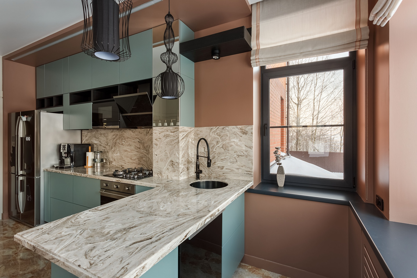 Поиск планировки: Кухня 18 кв.м, для которой сделали 4 плана