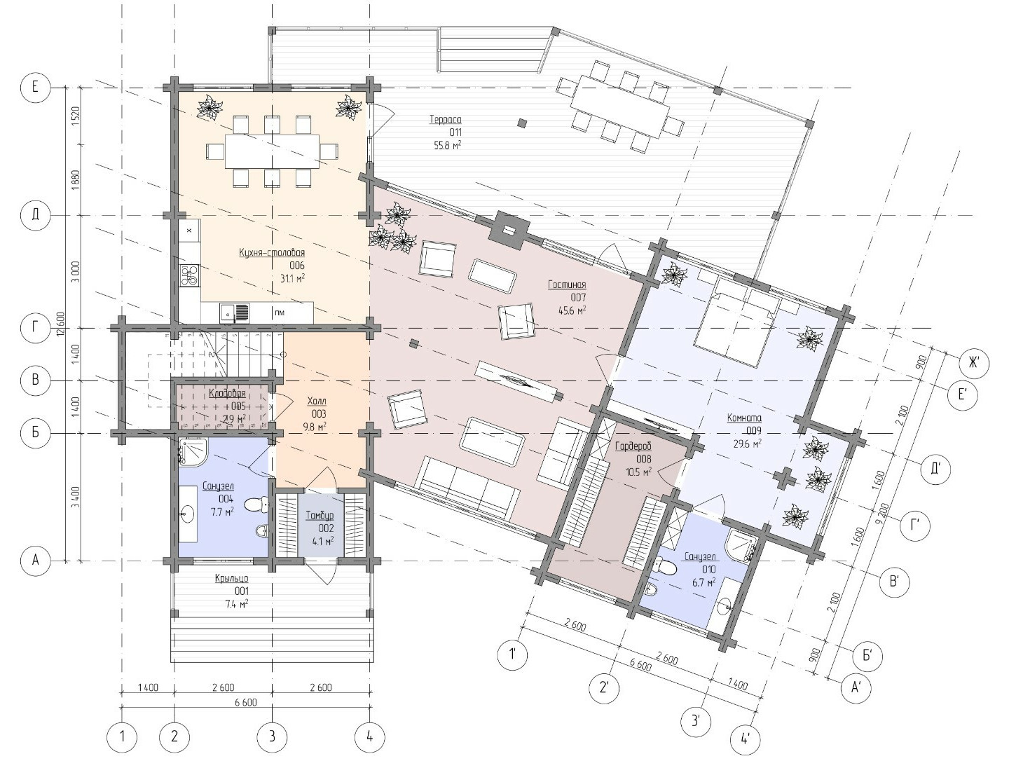 Деревянный дом, 377 кв.м.