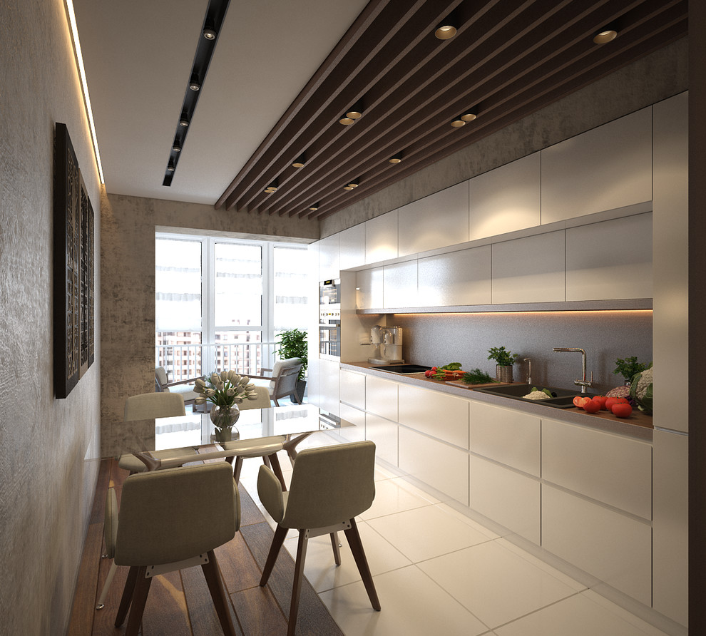 дизайн-проект кухни в стиле контемпорари