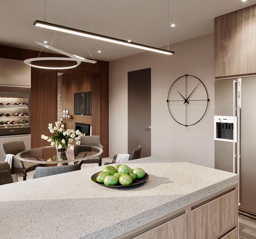 Интерьер двухуровневой квартиры в Калининграде.