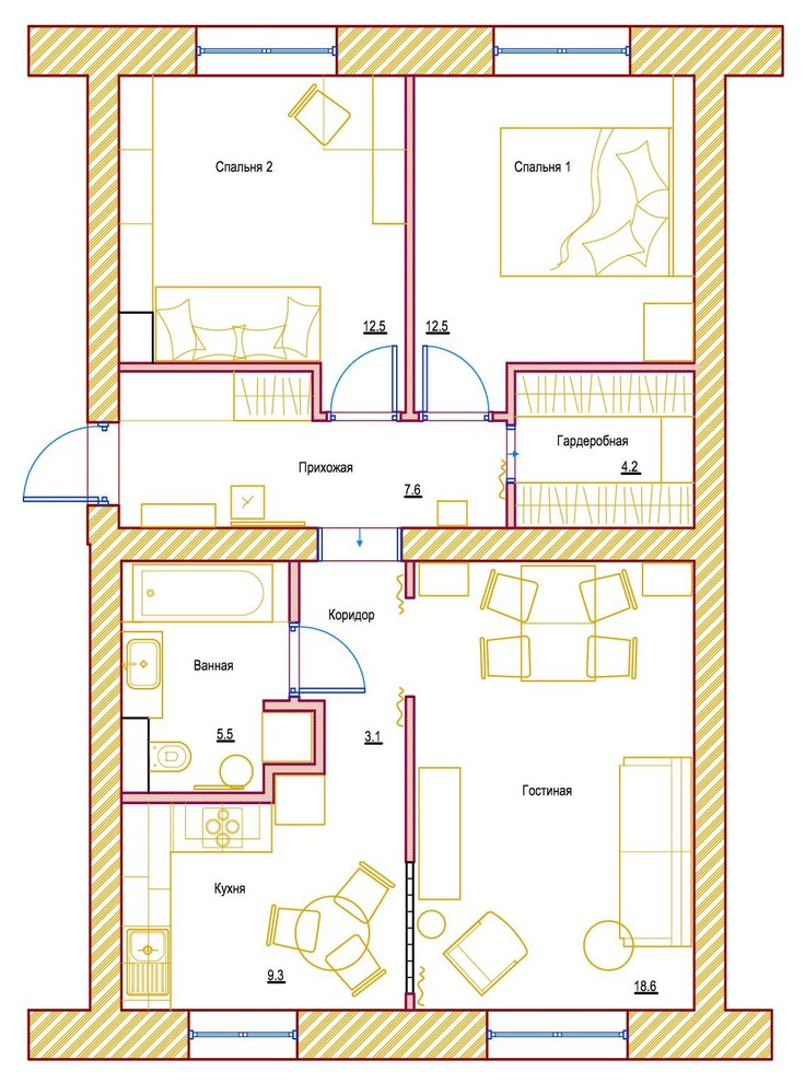 Квартира в старом доме. г. Тула