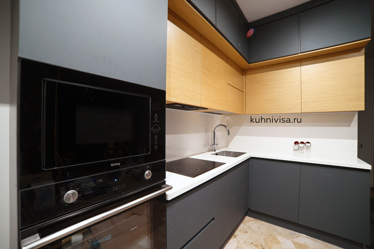 Обложка проекта: Графитовая кухня из плаcтика Fenix