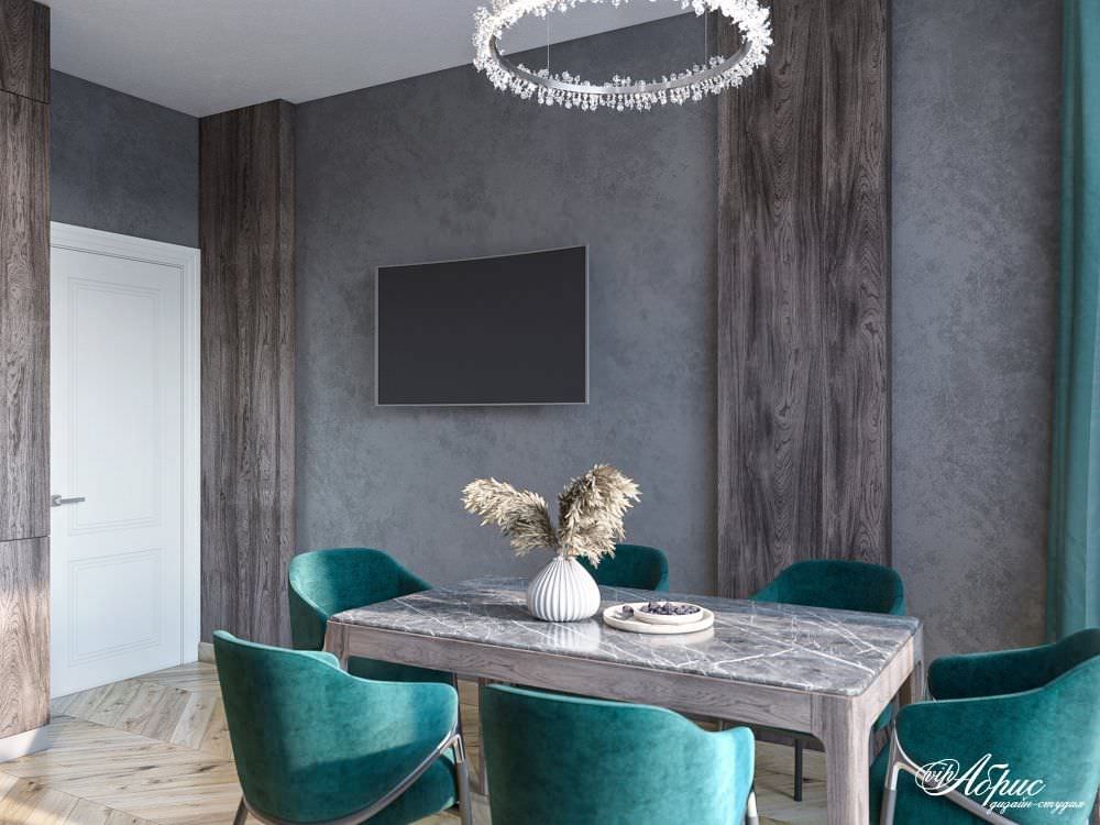 Дизайн интерьера трехкомнатной квартиры в ЖК Атлант (ул.Склизкова)