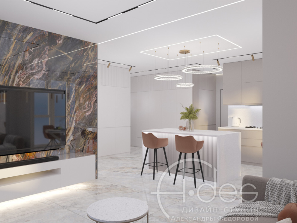 Дизайн интерьера квартиры 75 м2.