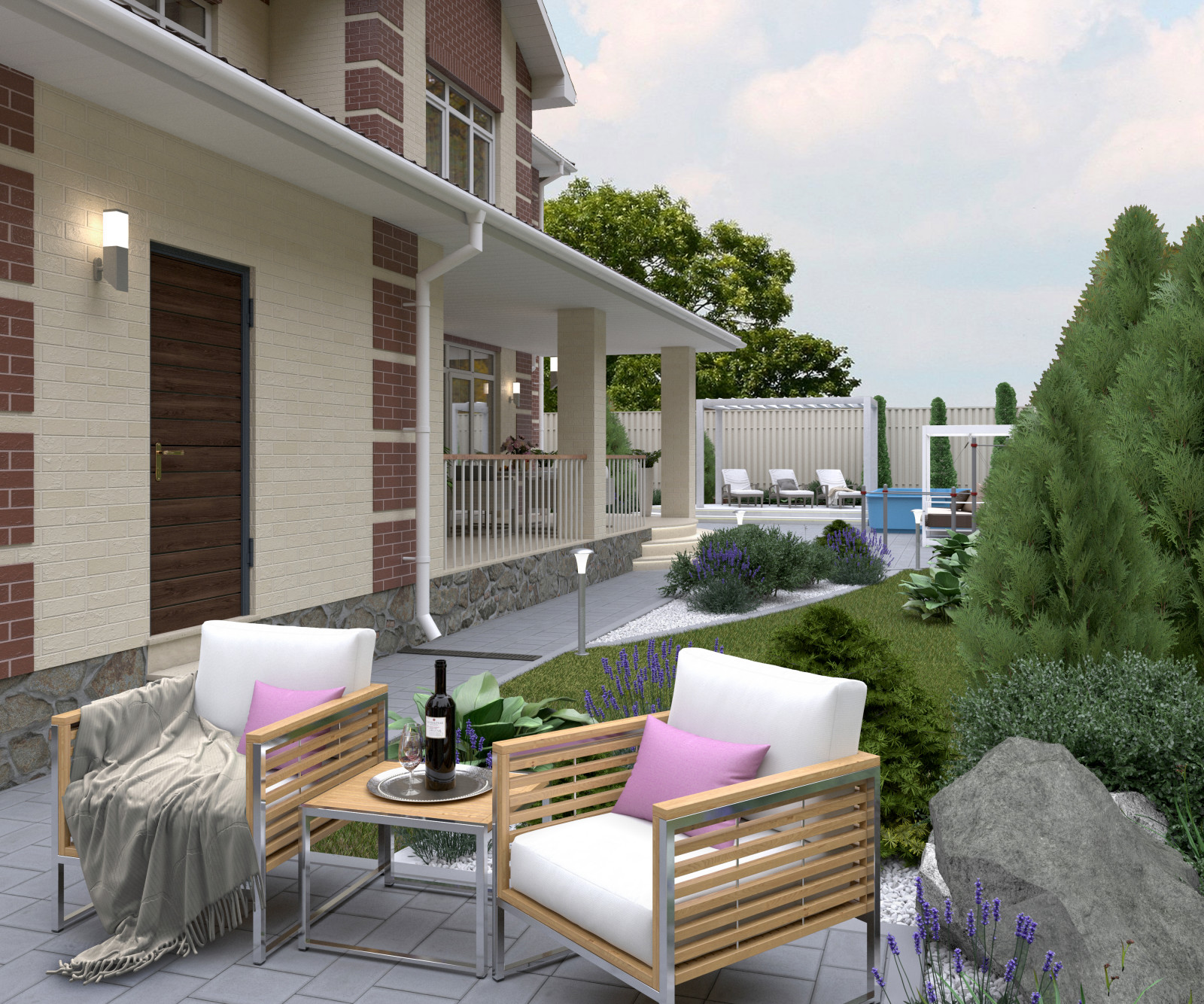 Благоустройство участка загородного дома