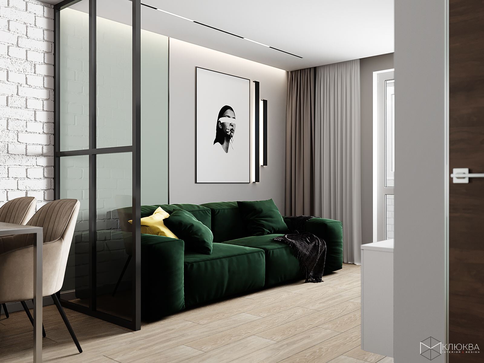 Проект квартиры 60 кв.м  г. Москва