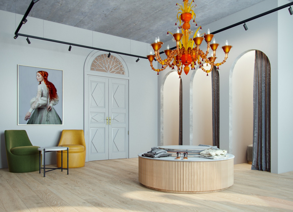 Интерьер шоурума женской одежды в центре Москвы