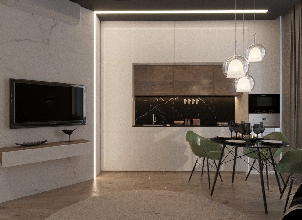 Обложка проекта: Дизайн проект кухни-гостиной