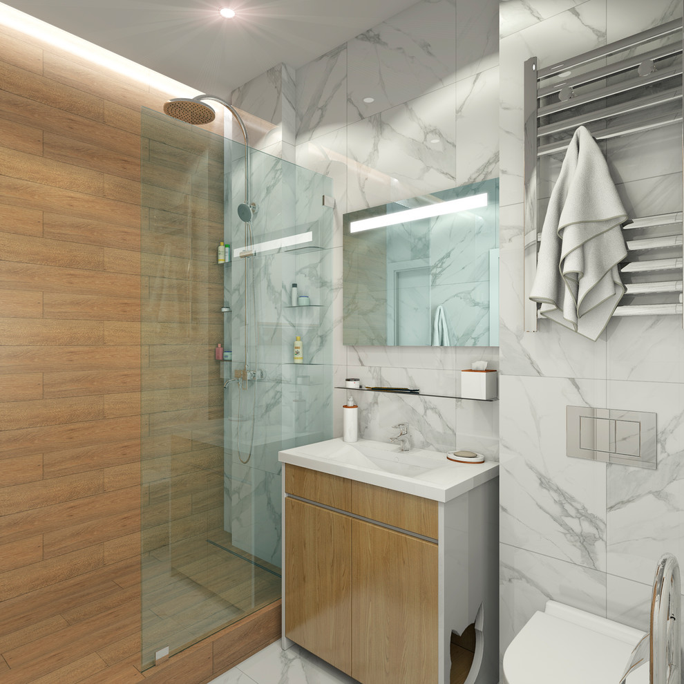 Дизайн интерьера однокомнатной студии в ЖК "Гринвуд"