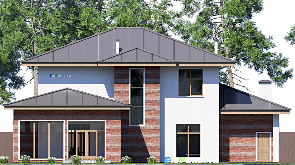 Проект двухэтажного дома 18х19 м S349м2 F-18215