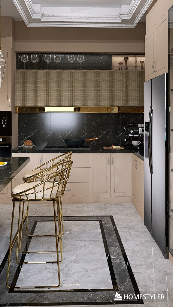 Кухня-гостиная в стиле Ар-Деко