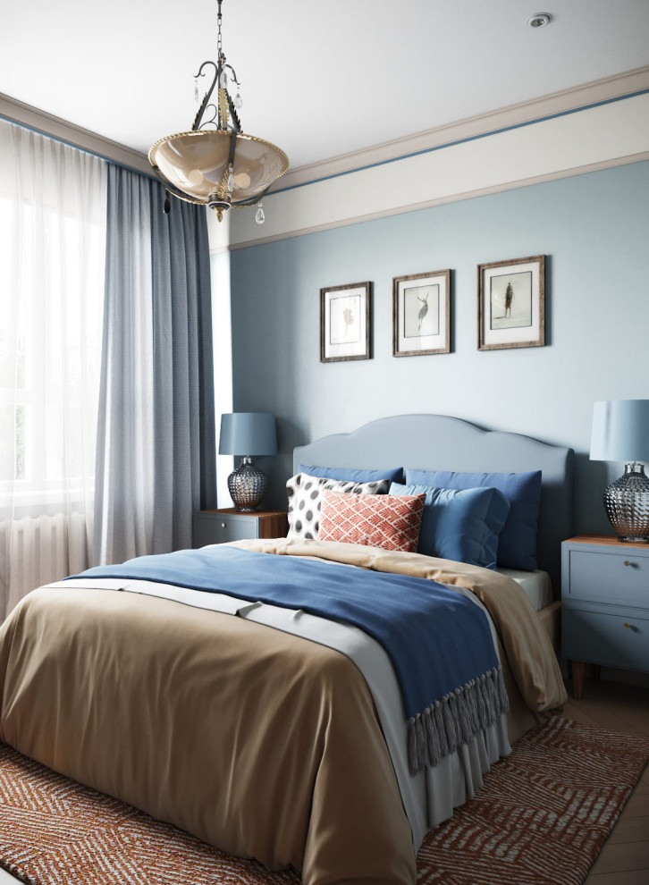 Квартира в голубых оттенках