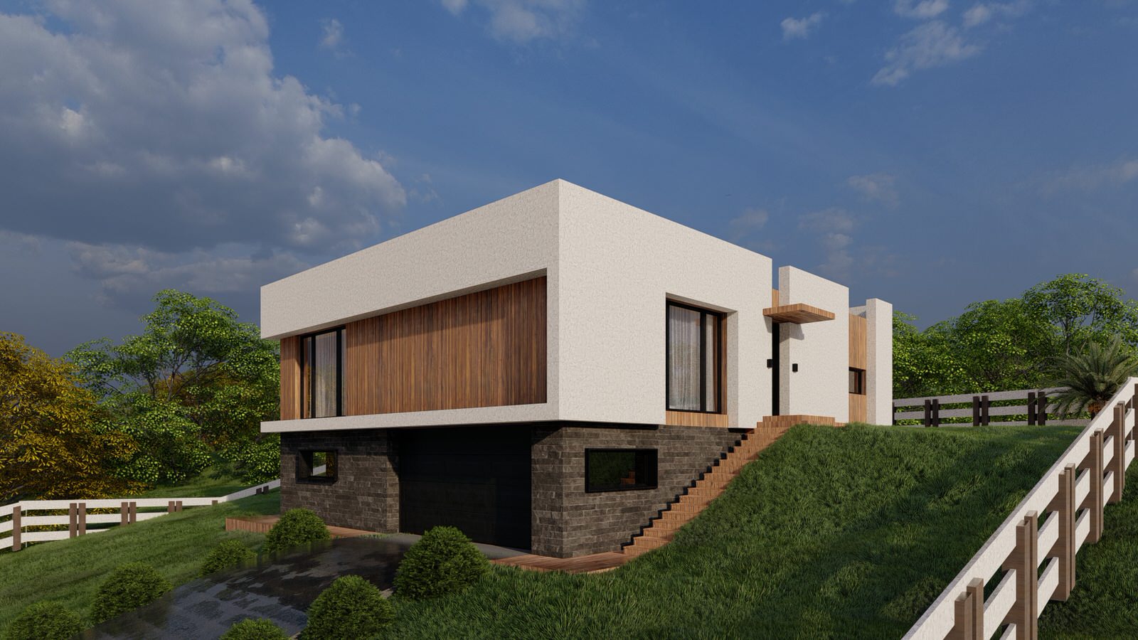 Стиль хайтек – дом (S 194 м2)