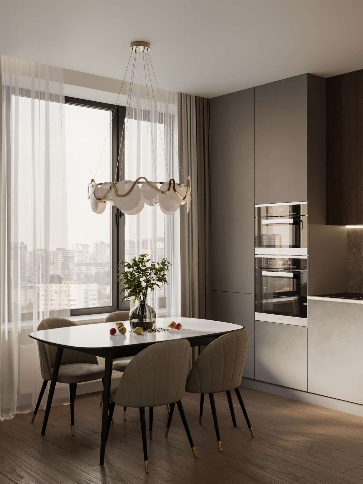 Современный интерьер в квартире 49 м² в Москве