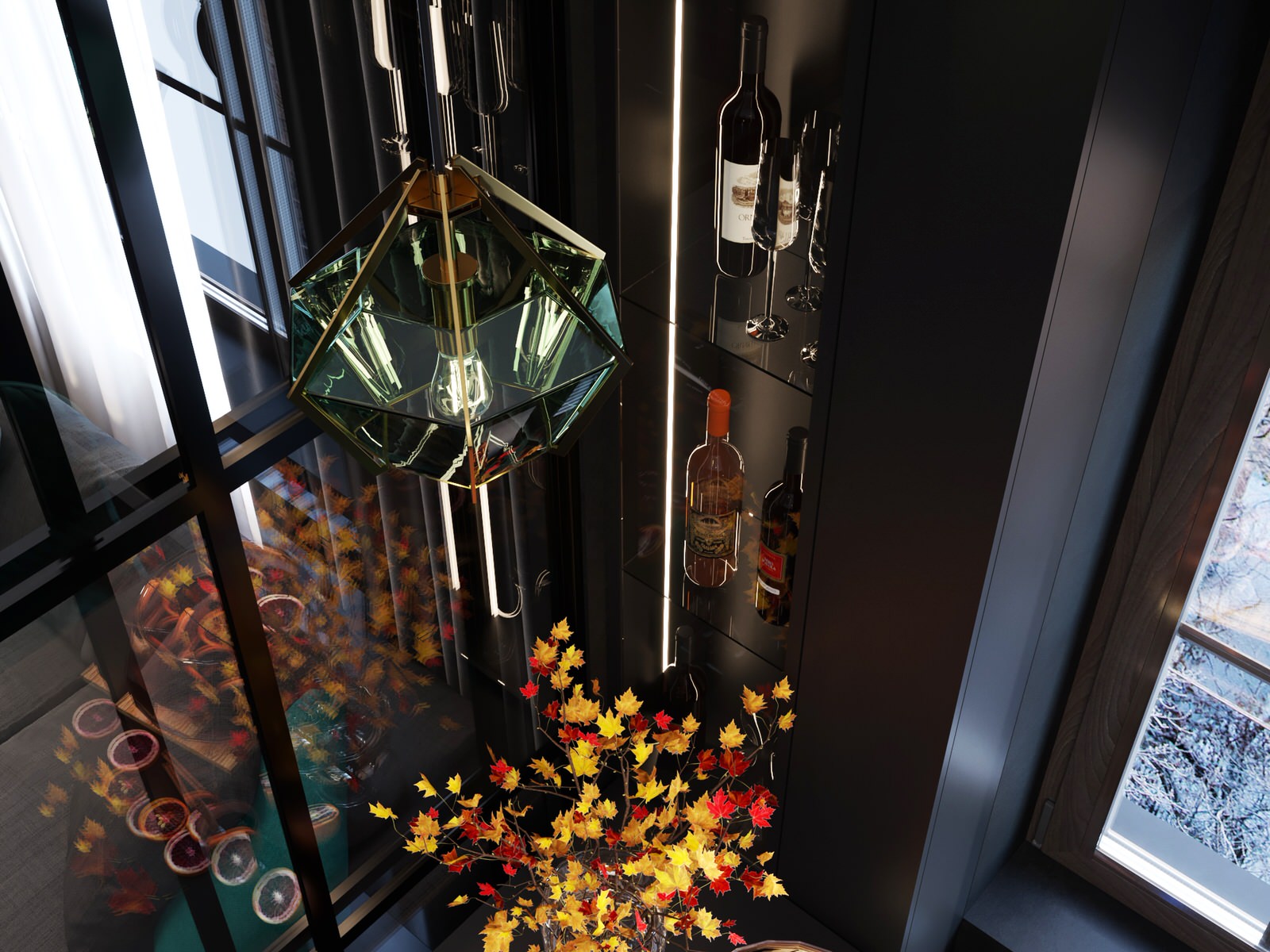 Квартира в черных тонах