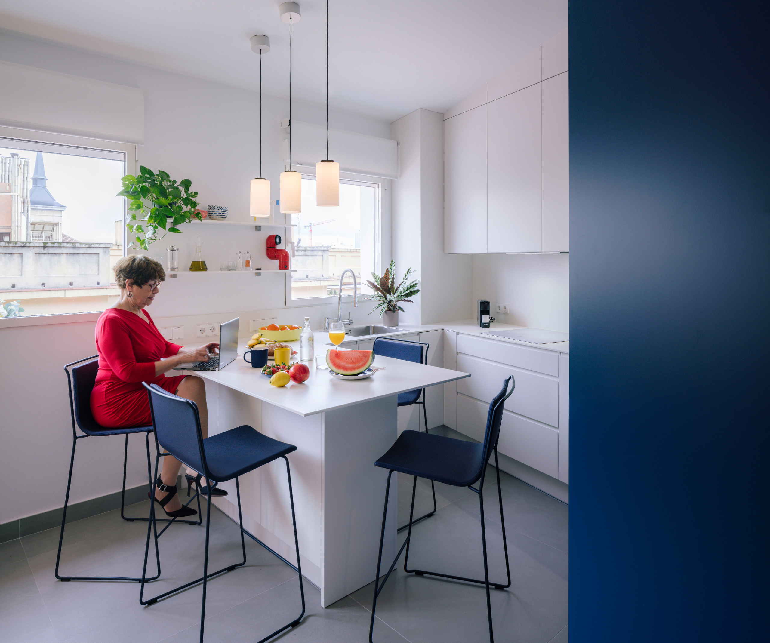 Houzz Испания: 40 кв.м — яркая квартира в центре Мадрида