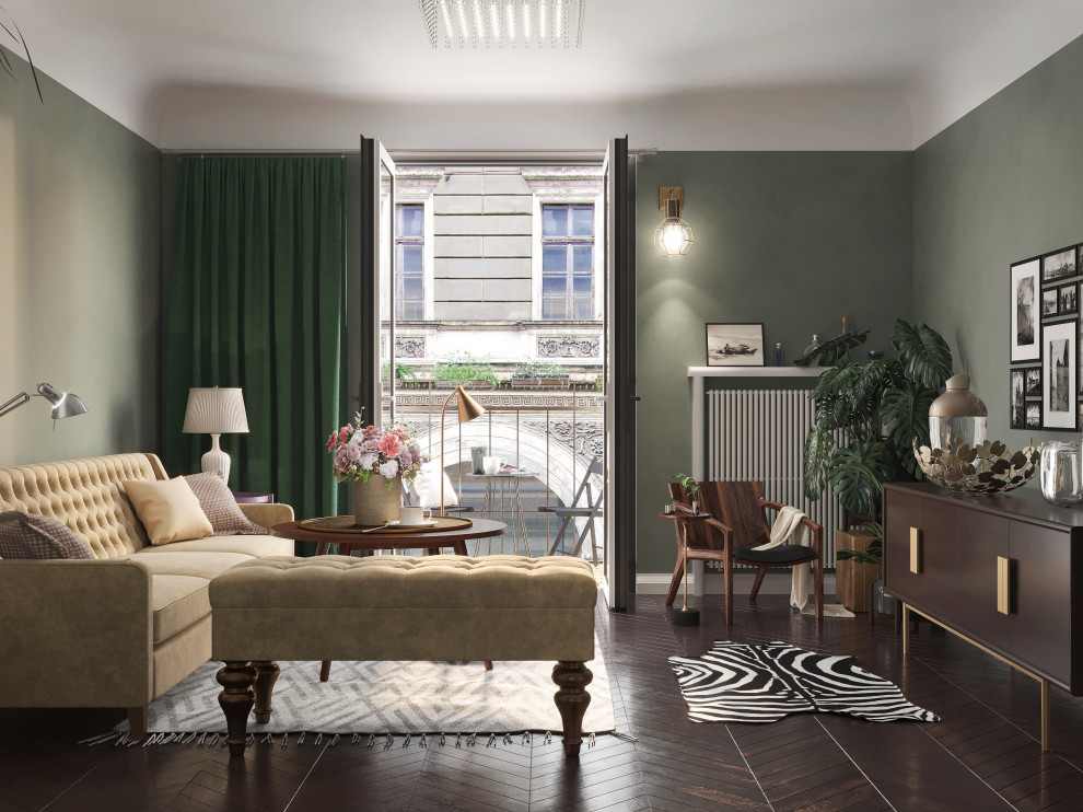 3d визуализация гостиной