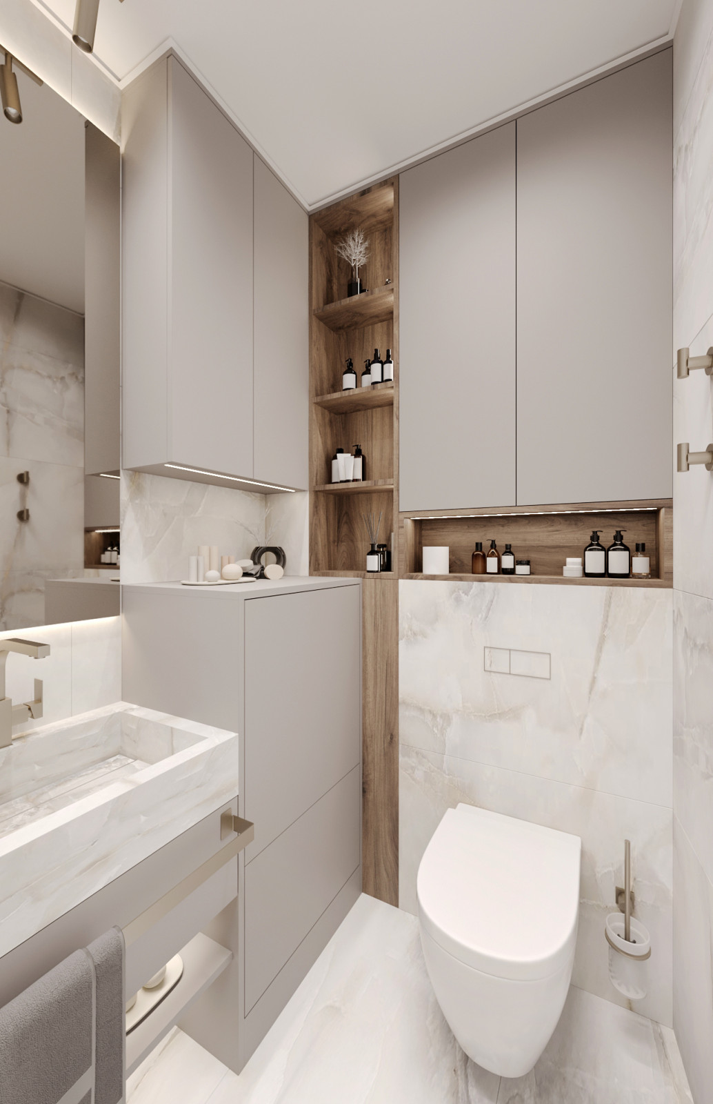 Дизайн ванной комнаты и кухни для молодой семьи