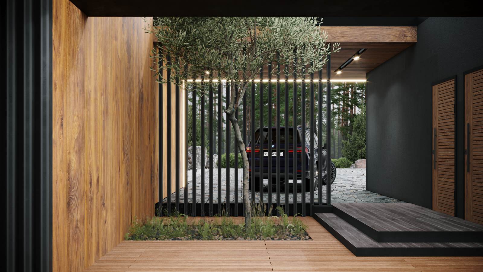 Дом на рельефе 550 м.кв