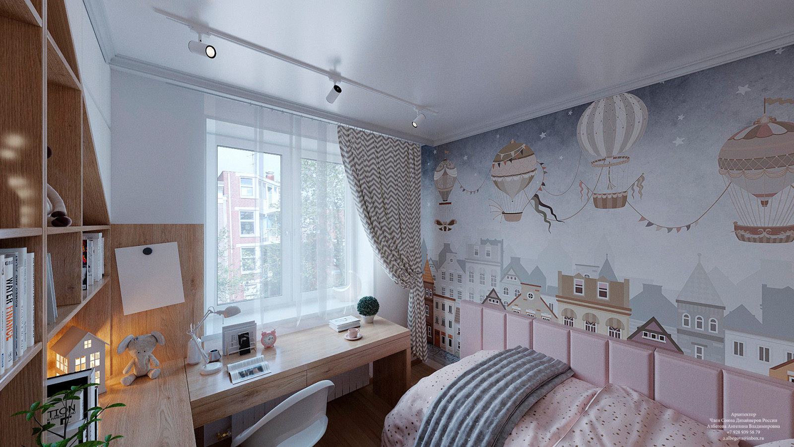 Дизайн интерьера детской для девочек