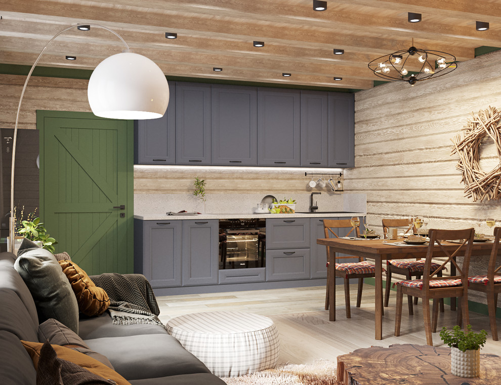 Брусовый дом выходного дня в Кантри стиле