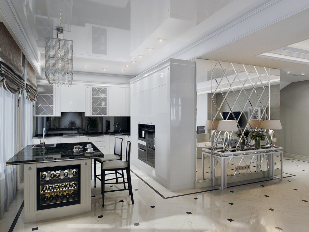 Интерьер в стиле современной классики с элементами Ар Деко.