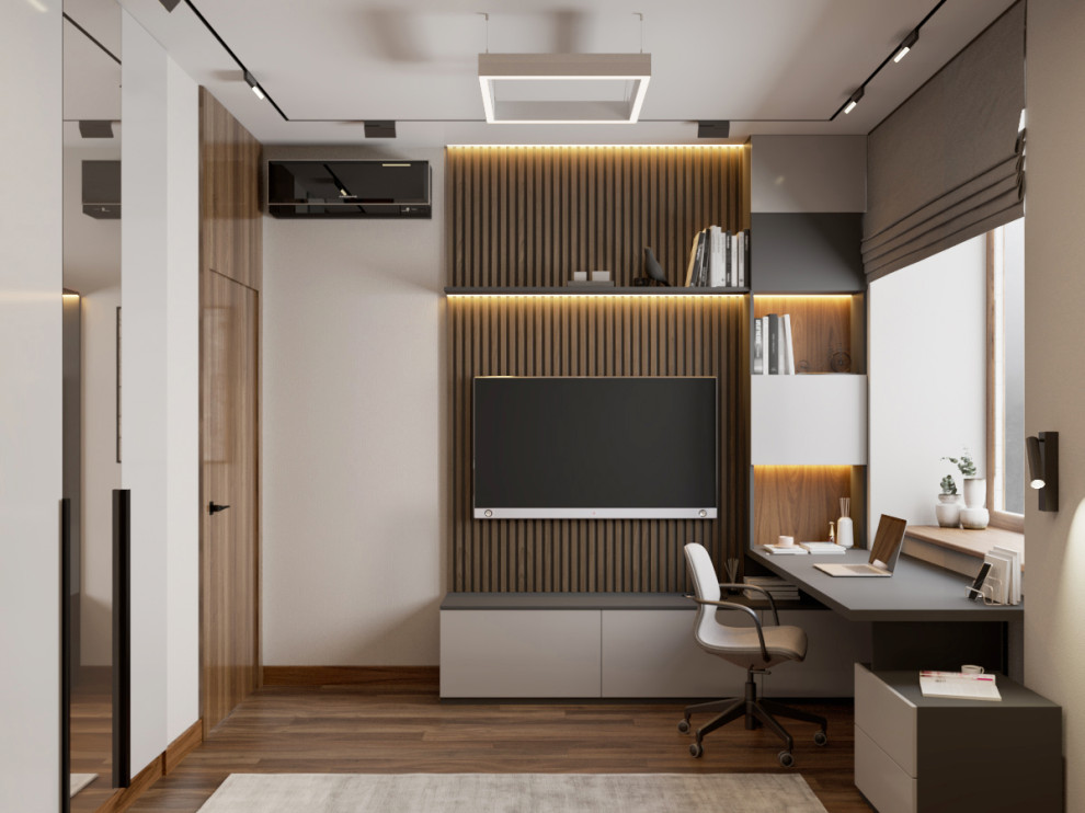 Современная городская квартира с панорамным остеклением в стиле ар-деко