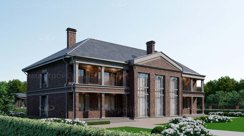 Двухэтажный дом «Дарвел» с мансардным этажом