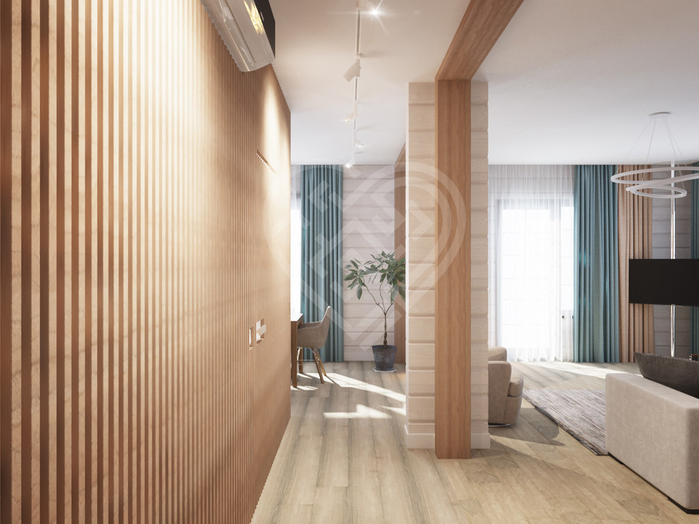 Дизайн интерьера дома из клеёного бруса в Подмосковье