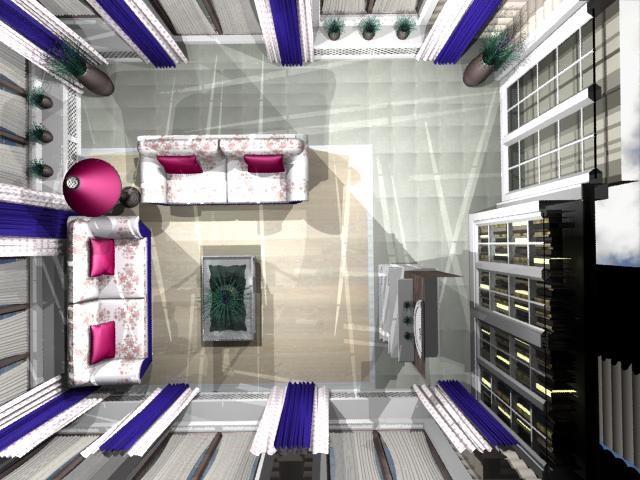 гостиная с камином и библиотекой в доме из бруса