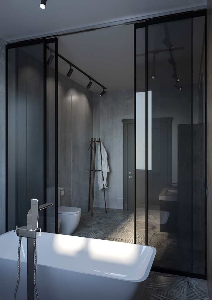 Проект ванной комнаты в стиле Loft