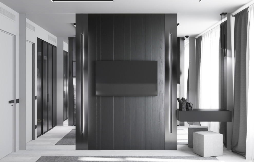 Спальня из проекта квартиры в ЖК "THE MID" 80 м2