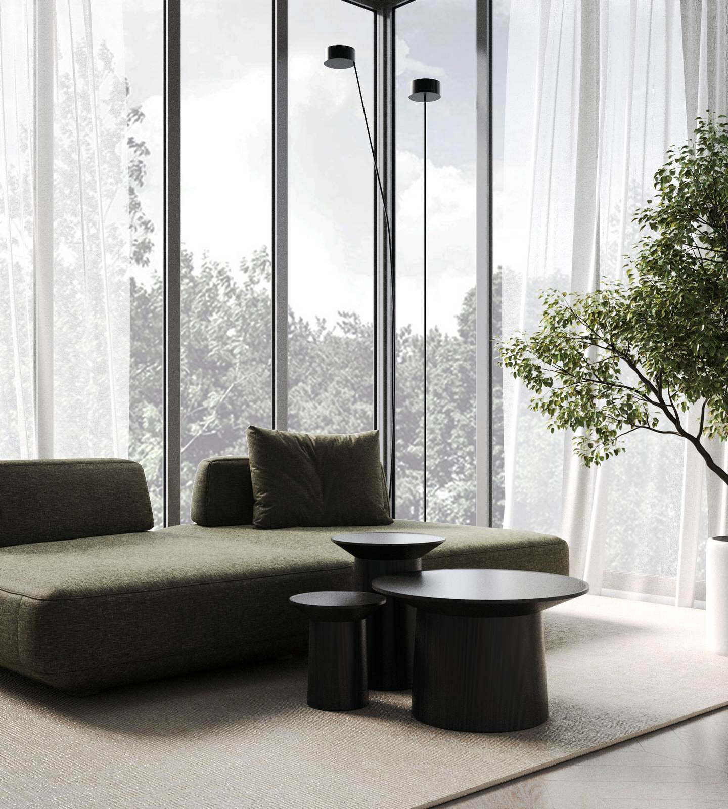 3d визуализация гостиная