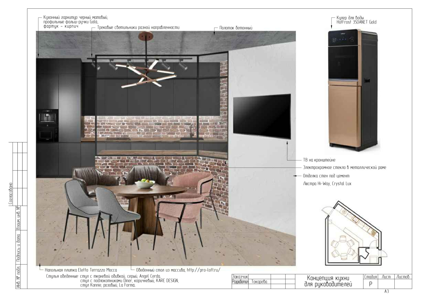 Кухня для руководителей в офисе