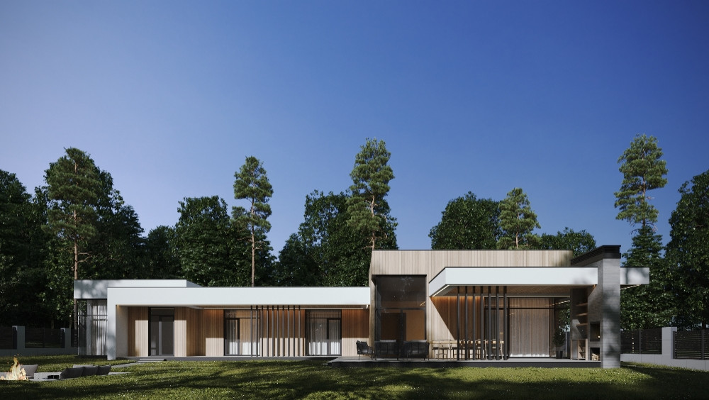 Проект дома в стиле хай-тек - HT-302