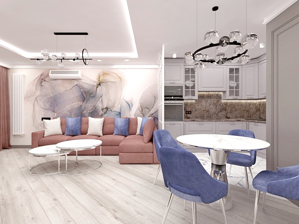 Современная классика в двухкомнатной квартире