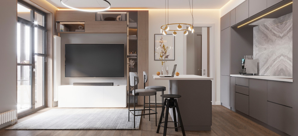 Дизайн однокомнатной квартиры 44,9 кв.м в Москве