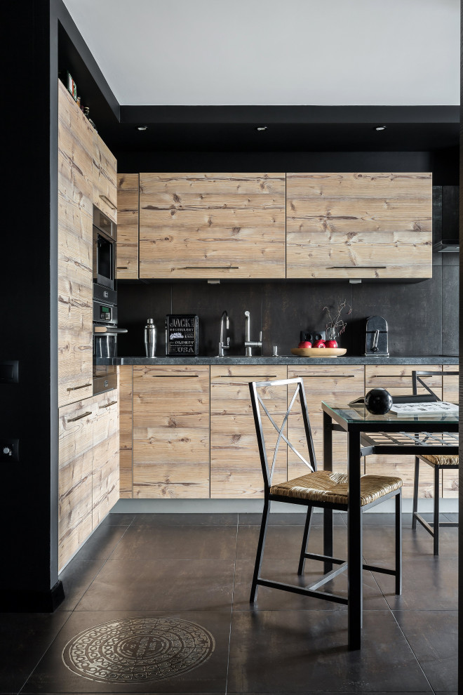 Однокомнатная квартира в черном цвете