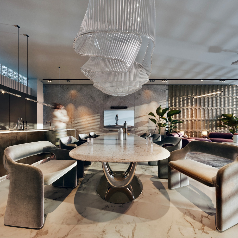 Кухня - гостиная в частном доме