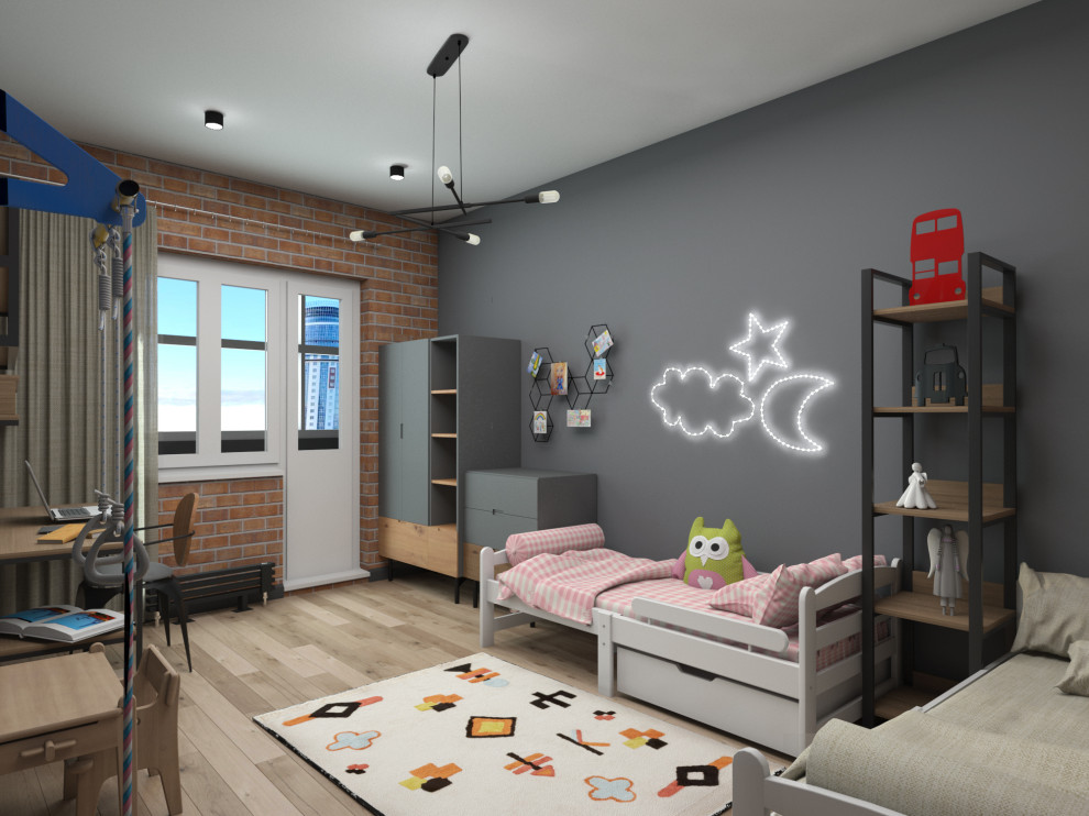 Дизайн-проект гостиной в стиле ЛОФТ